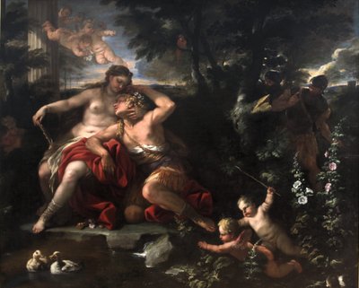 Rinaldo e Armida scoperti dai cavalieri da Luca Giordano